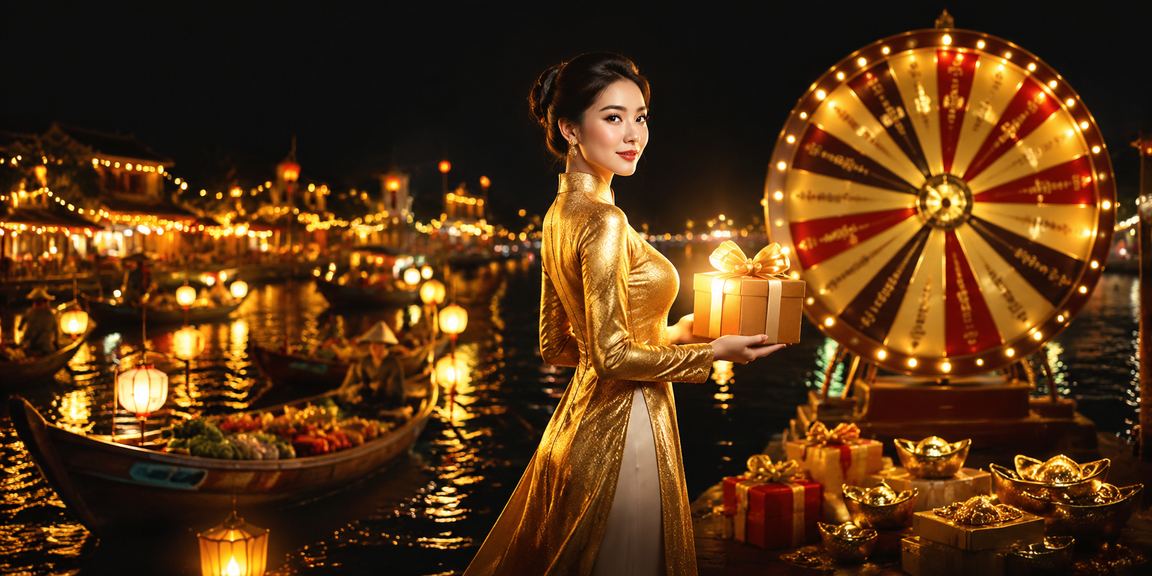Bàn roulette tại Hội An với người mẫu áo dài – không khí casino sang trọng Việt Nam